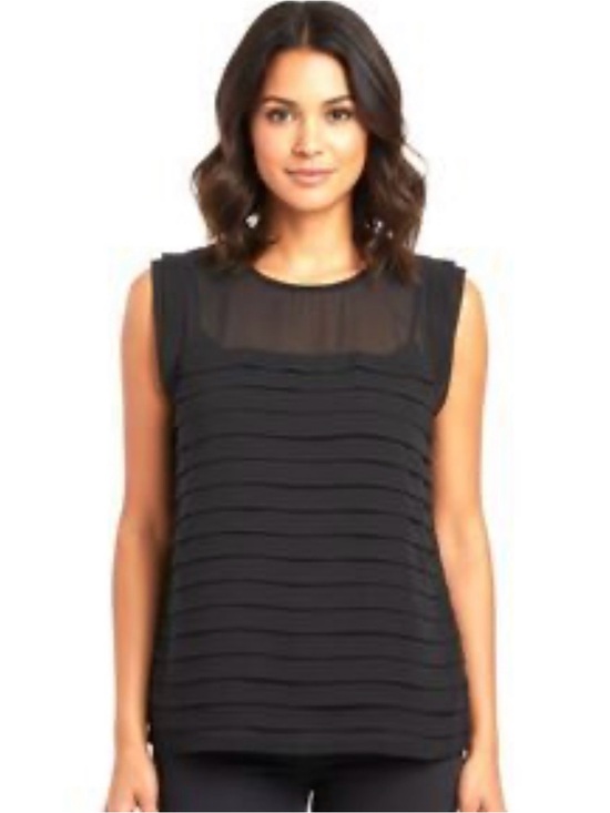 The Limited Tops - THE LIMITED Black Silk Chiffon Blouse